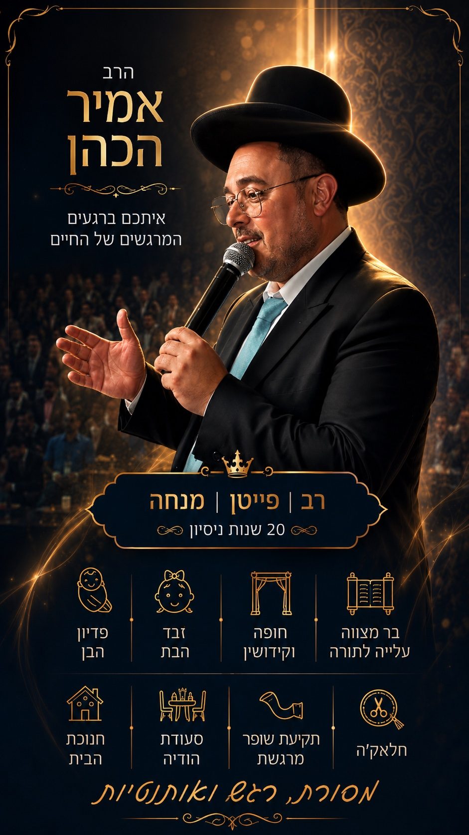 הרב אמיר הכהן מנחה טקס מרגש